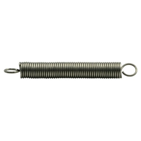 MIDWEST FASTENER 3/8" x 0.047" x 3" 18-8 Stainless Steel Extension Springs 3PK 38821